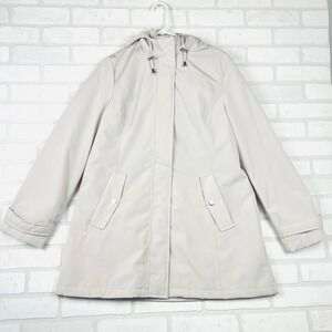 HFX Women's Water Wind Resistant Hooded Winter Coat‎ Beige Size L